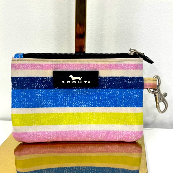 SCOUT Striped Zip ID Wallet Zip Pouch with Key Clip – Multicolor - Picture 1 of 3
